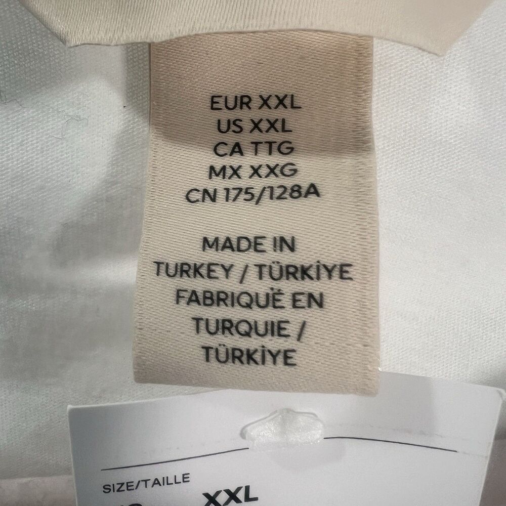 Bundle H&M Tees Cropped White Basic cuffed Short Sleeves XXL 2XL - Picture 3 of 8